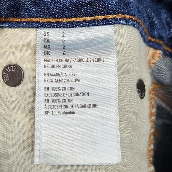 American Eagle Denim Mini Skirt Womens 2 Y2k Low Rise Bratz Preppy Beachy Summer - Picture 6 of 6